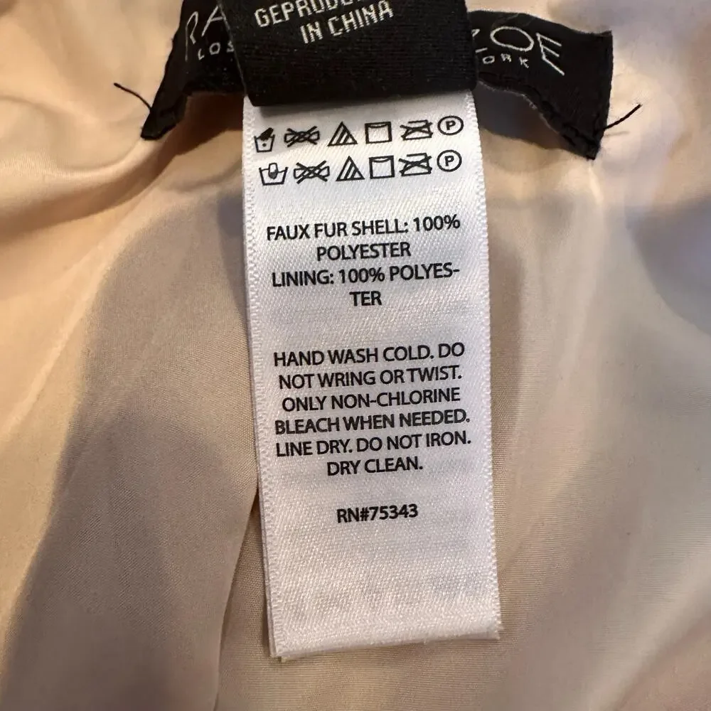 Rachel Zoe Oversized Poncho Teddy Fleece Coat Jacket New - Picture 2 of 4